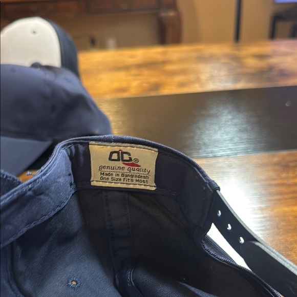 Navy Blue Cotton Blend Baseball Hat with Curved Bill NWOT - Picture 2 of 3